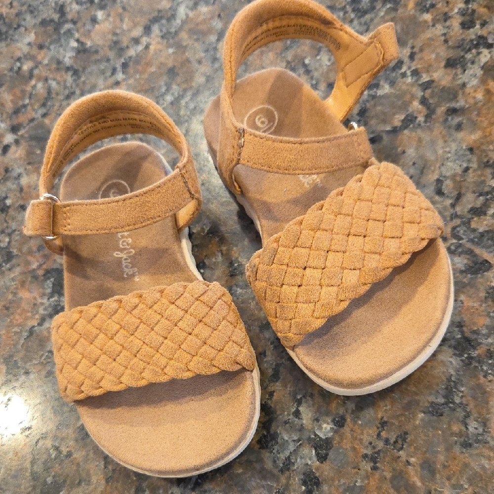 Cat & Jack Tan Woven Kids Sandals
